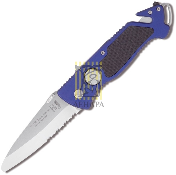 Нож PRT-XII складной, сталь  N695, рукоять синий пластик