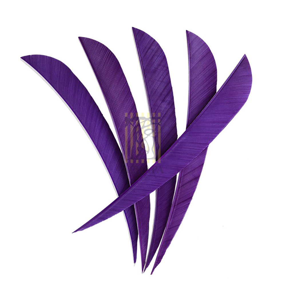 Оперение для стрел "BP Turkey" натуральное, цвет  фиолетовый, длина от 8" до 14", 100 шт в комплекте