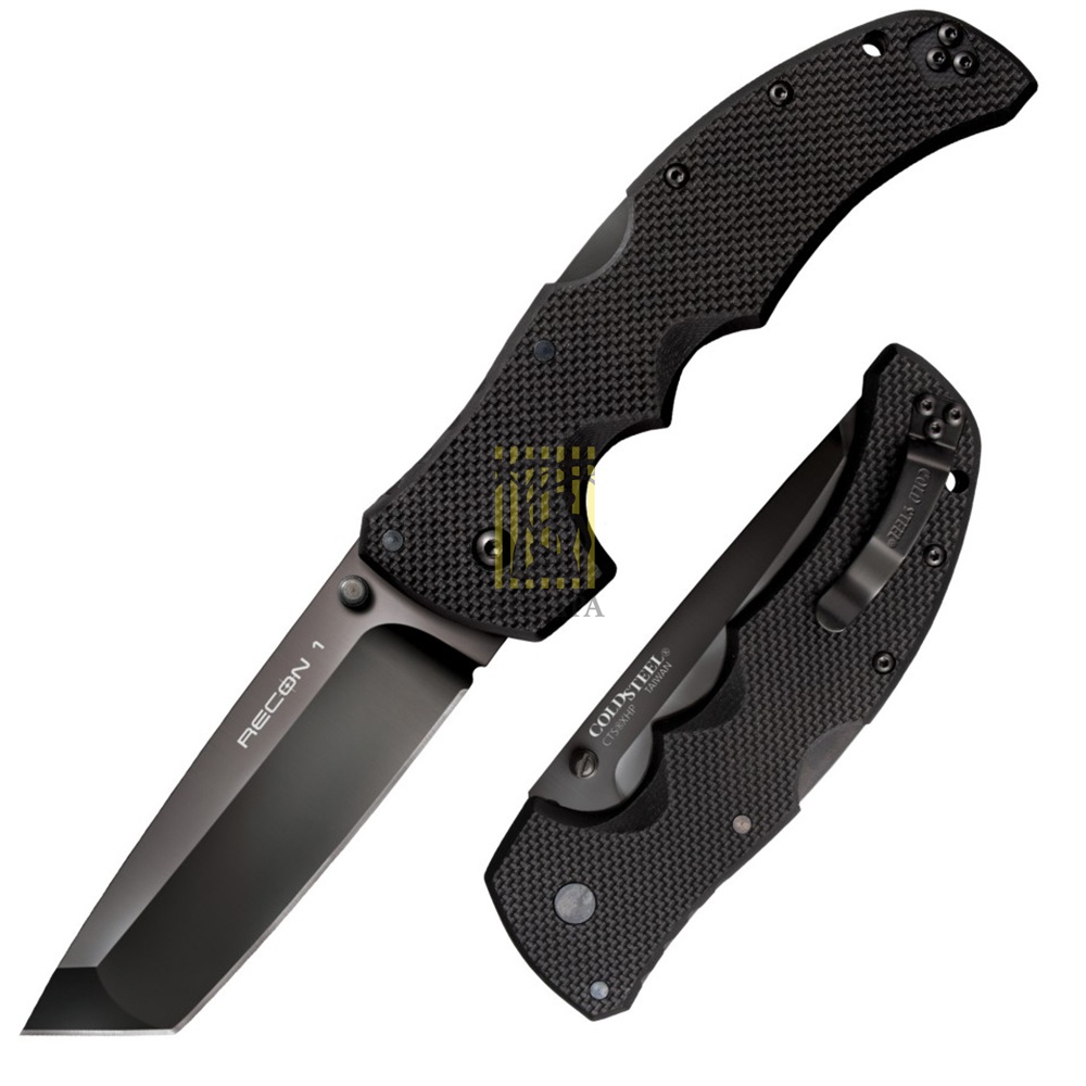 Нож "Recon 1" складной, сталь Carpenter CTS®, клинок tanto point, длина клинка 4", цвет черный клипс