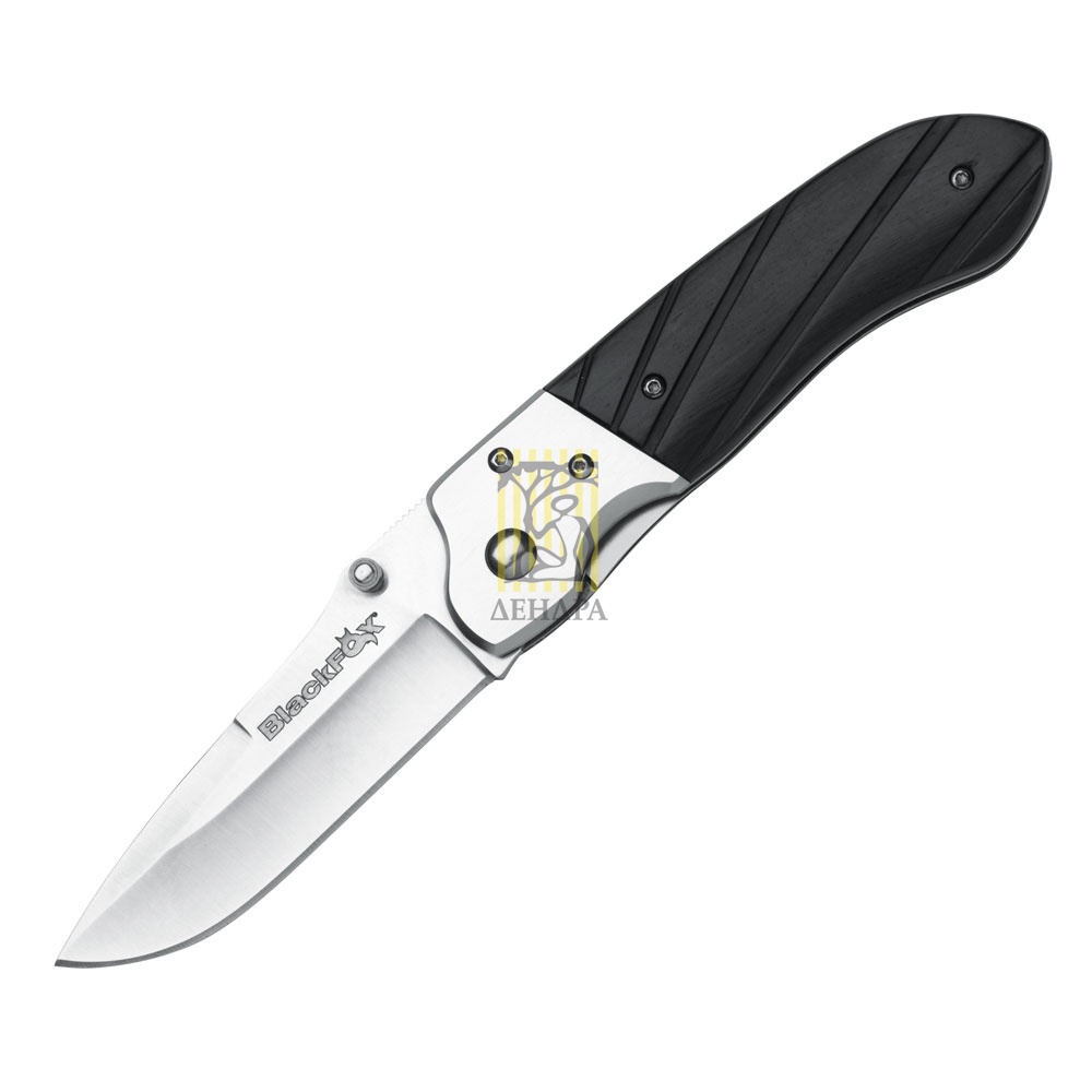 Нож BLACK FOX с фиксированным клинком, сталь 440A, твердость 57 HRC, рукоять нержавеющая сталь со вс