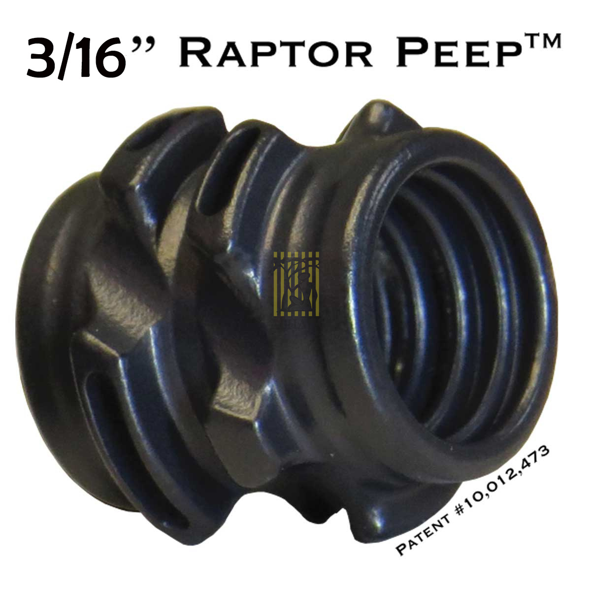 Пип-сайт Raptor Peep для охотничьих луков, размер отверстия 3/16", цвет черный