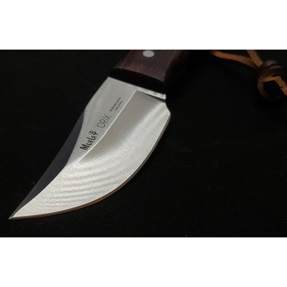 Нож-скиннер "ORIX", клинок 8 см, рукоять палисандр, ножны кожа