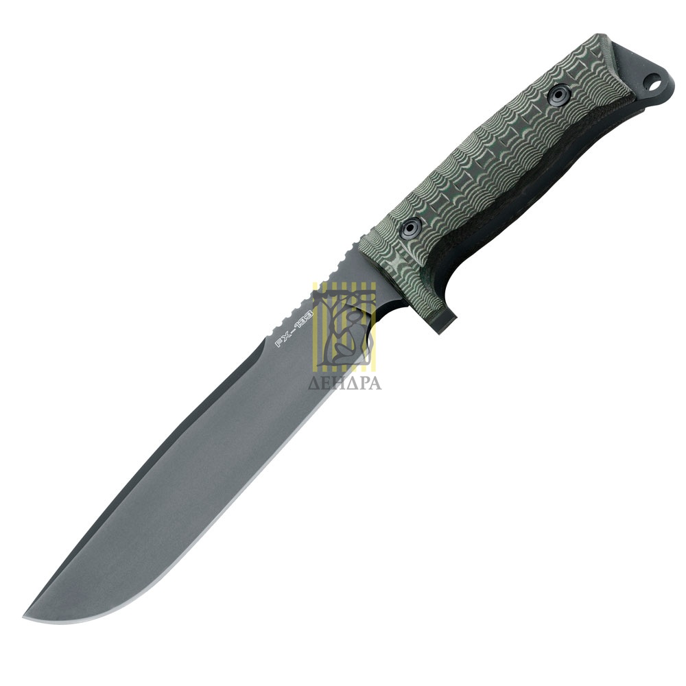 Нож "COMBAT JUNGLE", сталь N 690 твердость 60 HRC, тефлоновое покрытие, рукоять зеленая микарта, 3D