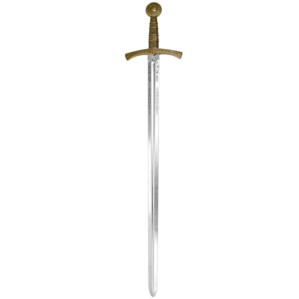 Средневековый меч, Франция, XIV век, металлическая  рукоять, кожаные ножны, цвет коричневый