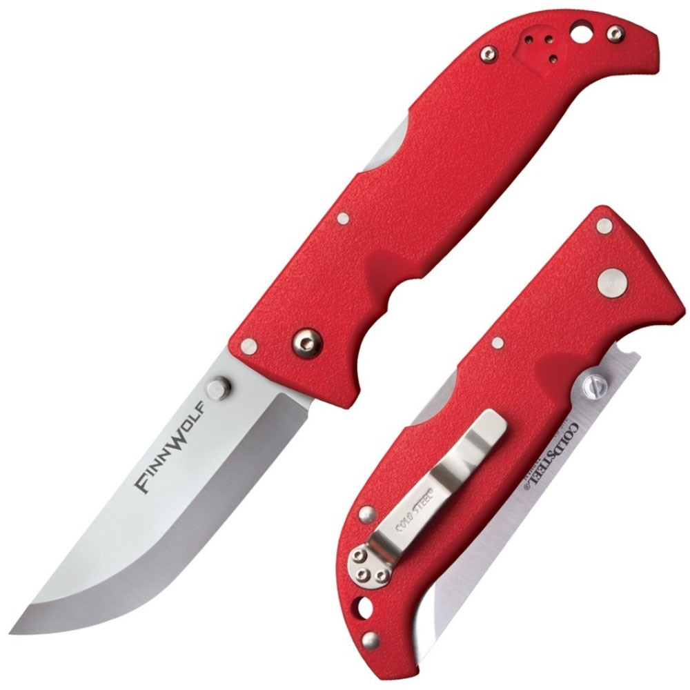 Нож Finn Wolf складной, сталь AUS 8A, длина клинка 3 1/2", рукоять пластик Griv-Ex, цвет красный, кл