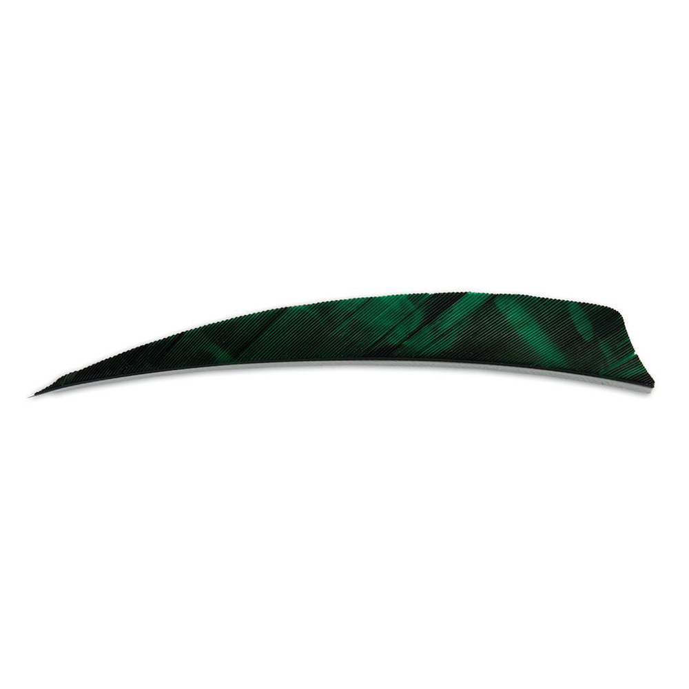Оперение для стрел натуральное Ozark, форма Shield, длина 4", цвет зеленый, 100 шт