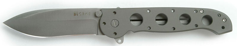 Нож Карсона M21 скл:зубц,рук.темно-сер.анодир.алюмин,клипса