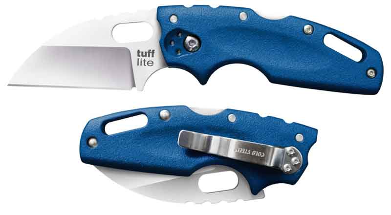Нож Tuff Lite складной, сталь AUS 8A, длина клинка 2 1/2", рукоять Griv-Ex™, цвет синий, клипса
