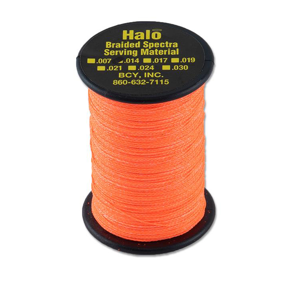 Нить обмоточная Halo для тетивы, размер 0,021", длина 75 ярдов, производитель BCY, цвет ярко-оранжев
