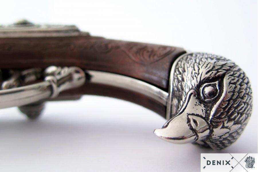 Пистолет кремневый четырехдульный, Франция, 18 век