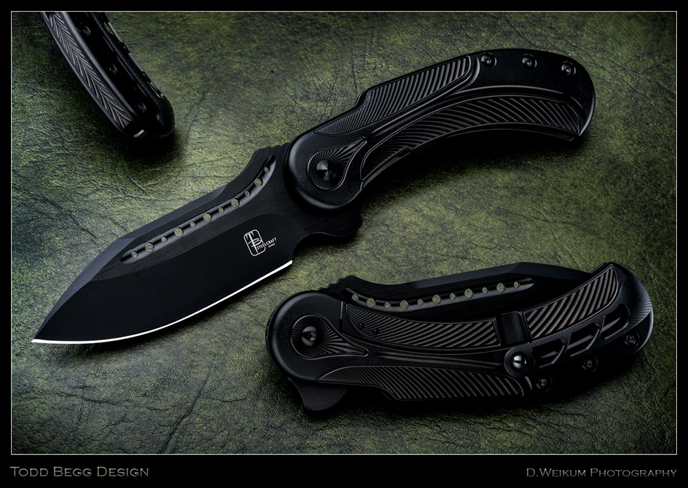 Нож складной Field Marshall, сталь CPM-S35VN,  длина клинка 4", покрытие клинка черное, 2 тона, руко