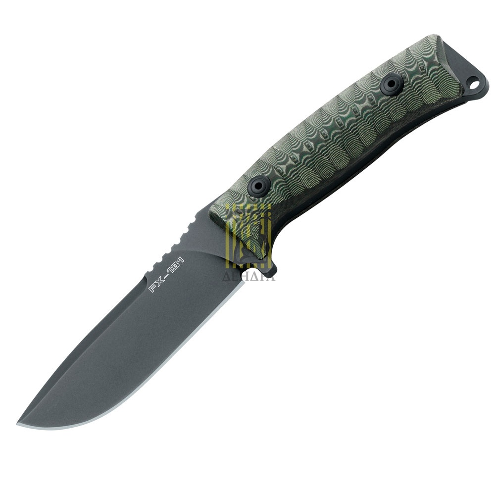 Нож "PRO-HUNTER", сталь N 690 твердость 60 HRC, тефлоновое покрытие, рукоять зеленая микарта, 3D обр
