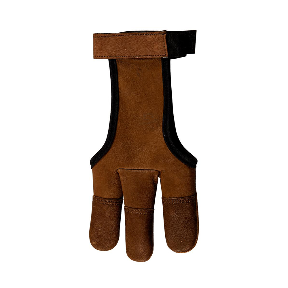 Перчатки Russet для стрельбы из лука, производитель Buck Trail, кожаные пальцы, размер S, цвет корич