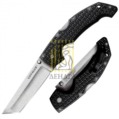 Нож Voyager Large складной, сталь AUS10A, длина клинка 4", клинок Tanto, рукоять пластик  Griv-Ex, ц