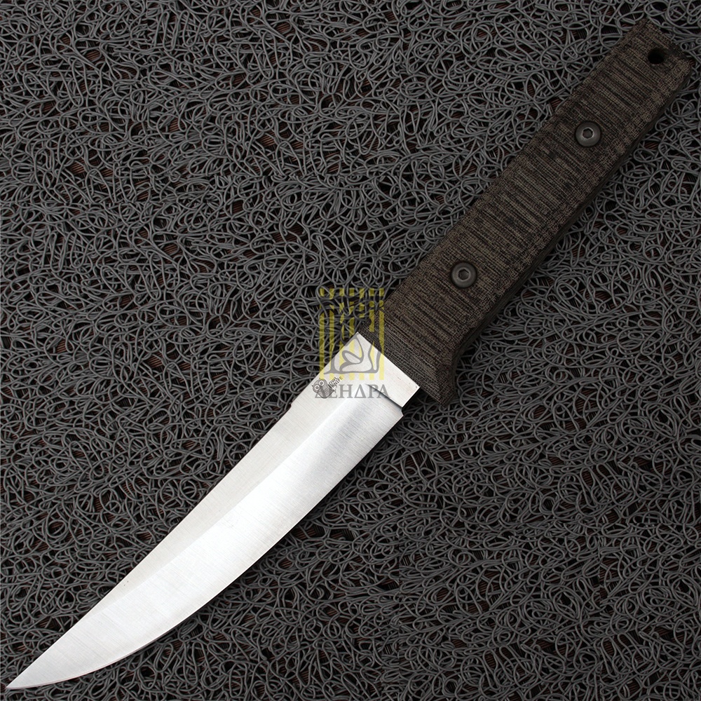 Нож OWL KNIFE FUKUROU сталь K340, Рукоять микарта, ножны кожа, тип клинка С