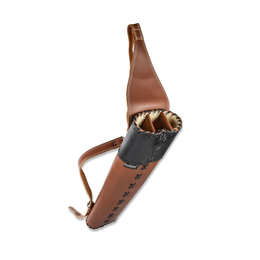 Кивер-колчан HUSKY кожаный, с ремнями для регулировки, длина 53 см, левый/правый, цвет коричневый
