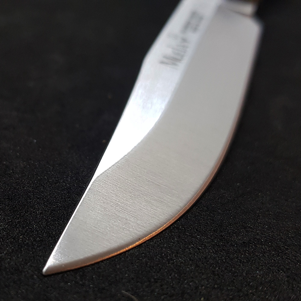 Нож "GRED" с фикс клинком длиной 12 см, рукоять рог оленя с кроной, ножны кожа