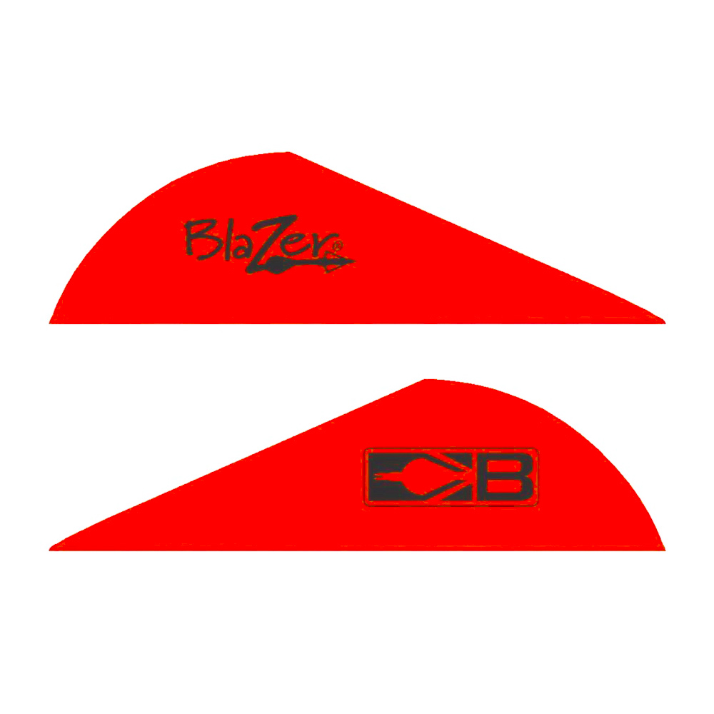 Оперение для стрел пластиковое Blazer, размер 2", цвет неоновый красный, производитель Bohning, 100