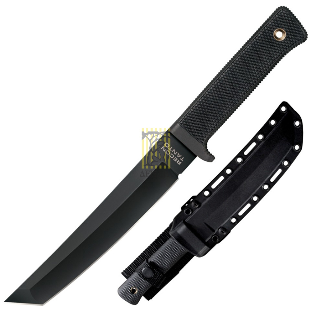 Нож Recon Tanto с фиксированным клинком, длина клинка 7", рукоять кратон, цвет черный, чехол