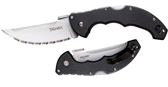 Нож "Talwar 4" складной, сталь Carpenter CTS® XHP, серрейтор, рукоять пластик G-10, цвет черный, кли