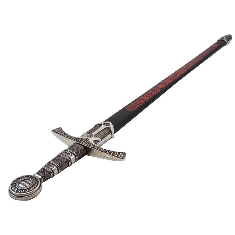Средневековый меч, Франция, XIV век, металлическая  рукоять, пластиковые ножны, цвет черные с красны