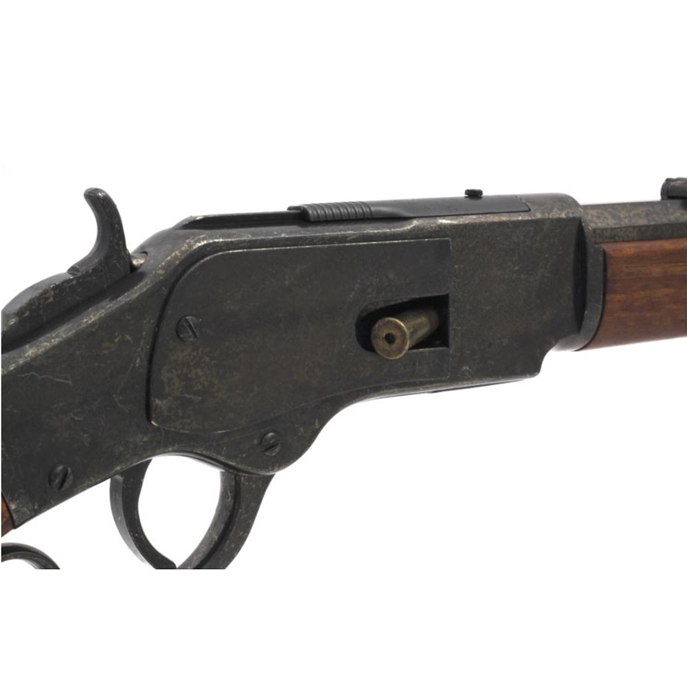 Винтовка модель винчестер 73, эпоха Дикий Запад,  репродукция винтовки из металла и дерева с имитаци