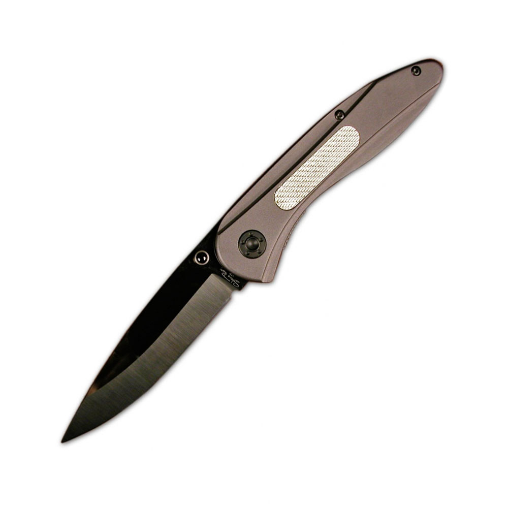 Нож складной, клинок черн.керамика, 8,26 см, рукоять алюминий с покрытием из титана и вставкой карбо