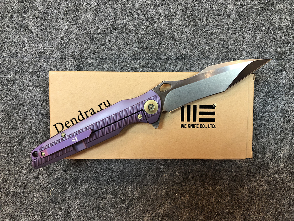 Нож складной  612B, цвет фиолетовый, сталь CPM-S35VN, длина клинка 101 мм, рукоять титан, frame-lock