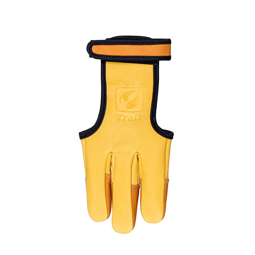 Перчатки Origin для стрельбы из лука, производитель Buck Trail, кожаные пальцы, размер M, цвет желты