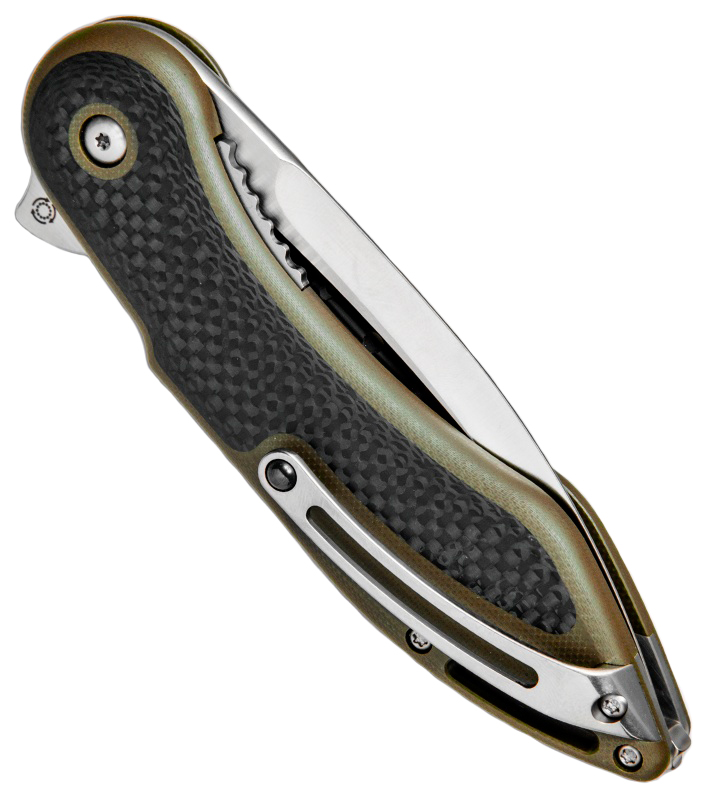 Нож Glimpse 7.0, сталь CPM-S35VN, длина клинка 3.750″, сатин, рукоять G10/карбон,песочная, дол