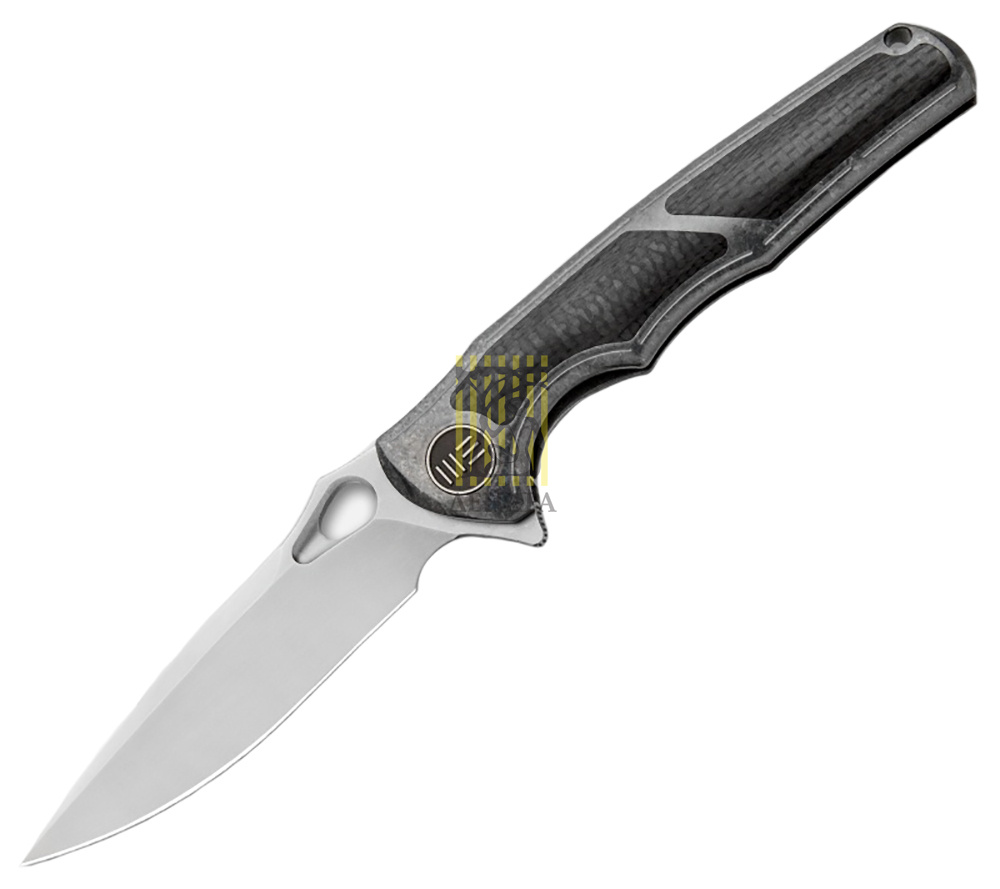 Нож складной  TYCHE 811B, цвет серый, сталь Bohler-M390, длина клинка 96,5 мм, рукоять титан/карбон,