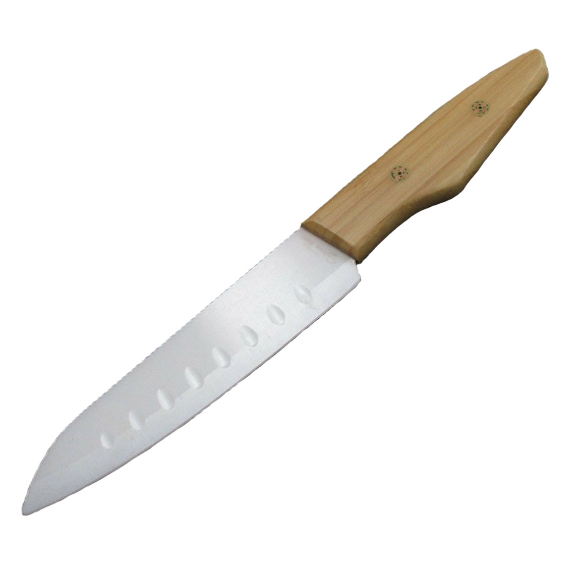 Нож-сантоку,клинок белая керамика 15,2 см, рукоять бамбук