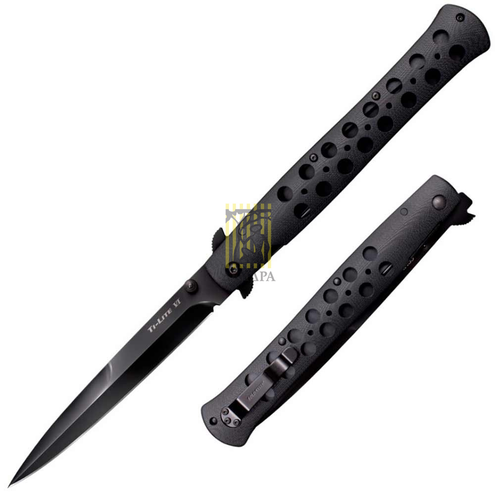 Нож "Ti-Lite" складной, сталь Carpenter CTS®, длина клинка 6", рукоять пластик G10, черная