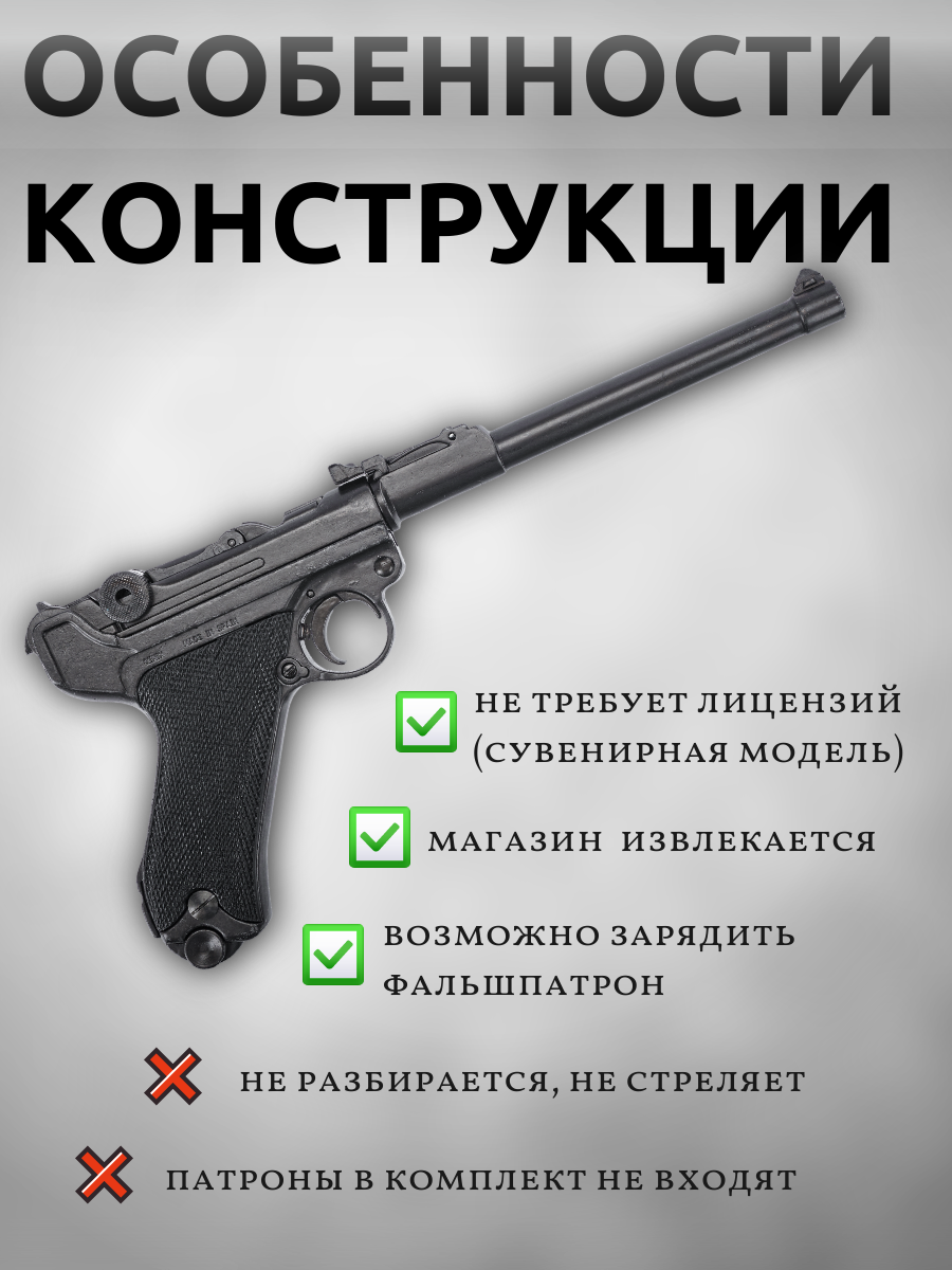 Пистолет Люгера P08, артиллерийская модель, Германия, 1917 год