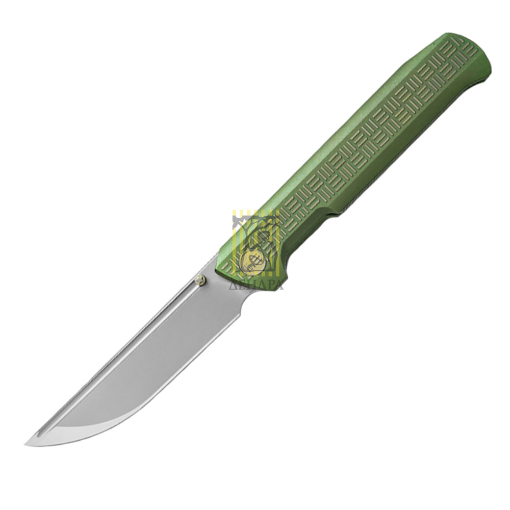Нож складной  Straight Up 710F, цвет зеленый, сталь Bohler M390, длина клинка 98 мм, рукоять титан,