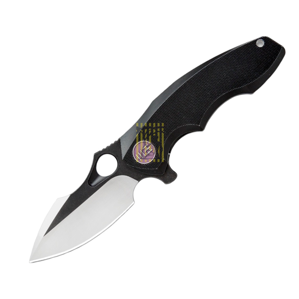 Нож 605H, цвет черный, сталь CPM-S35VN, длина клинка 77 мм, покрытие DLC/сатин, рукоять титан,  fram