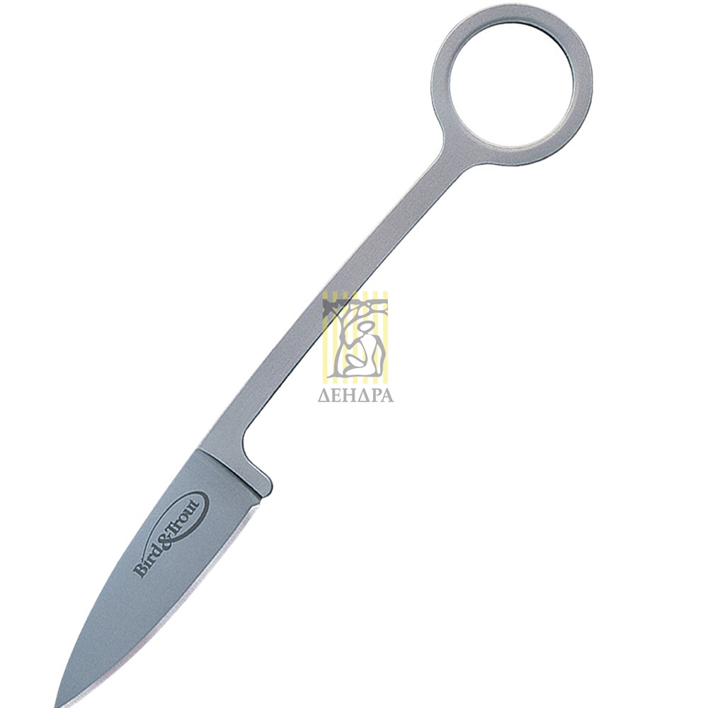 Нож "Bird & Trout" с фиксированным клинком, сталь AUS 8A, матовое покрытие, рукоять в форме кольца,