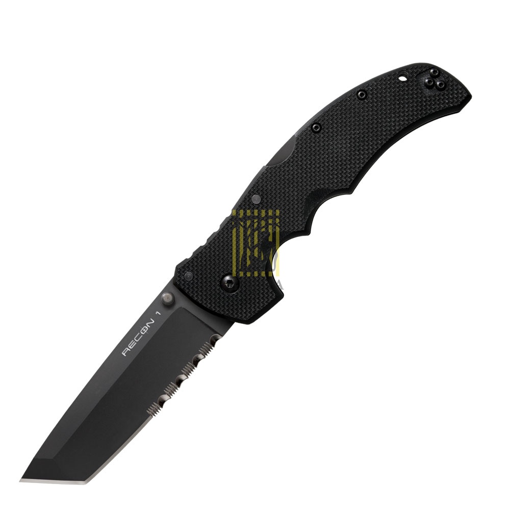 Нож "Recon 1" складной, клинок танто, сталь AUS 8A, тефлоновое покрытие, ½  серрейтор, рукоять пласт