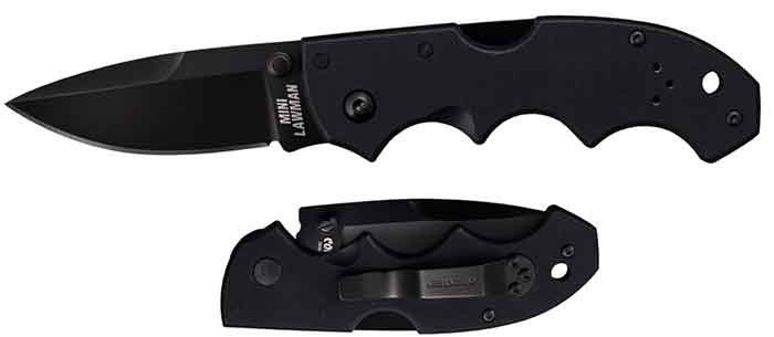 Нож "Mini Lawman" складной, сталь Carpenter CTS®, покрытие DLC, длина клинка 2 1/2", рукоять пластик