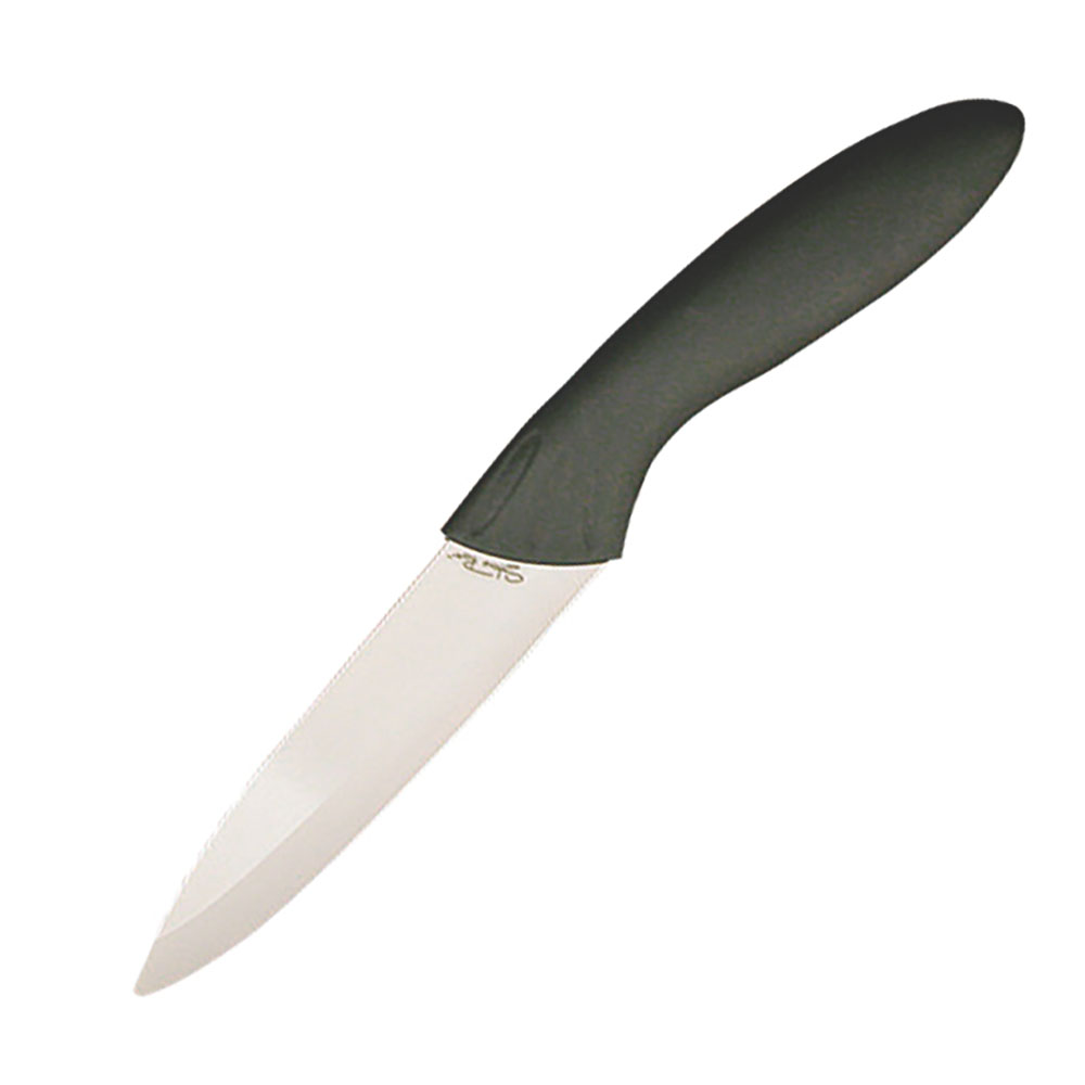 Нож разделочный, клинок бел.керамика, 10,16 см,  рукоять прорезиненная