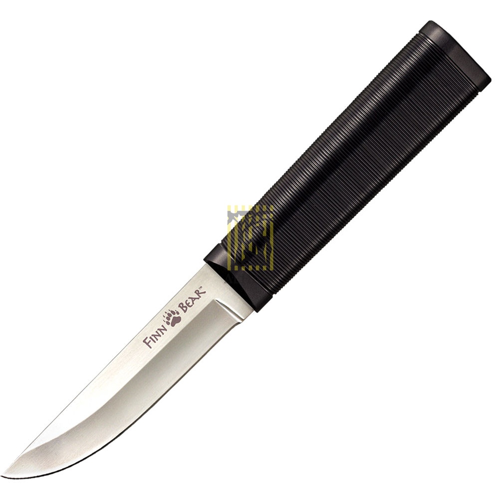 Нож "Finn Bear" с фиксированным клинком, сталь German 4116, длина клинка 4", рукоять черный пластик,