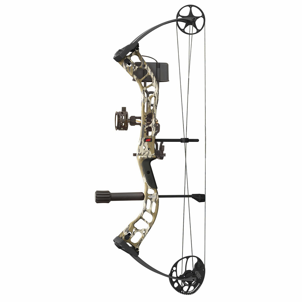 Лук блочный BRUTE ATK, начальная скорость 328 фут в сек , сила 60Lbs, расстояние м.д. осями 32", дли