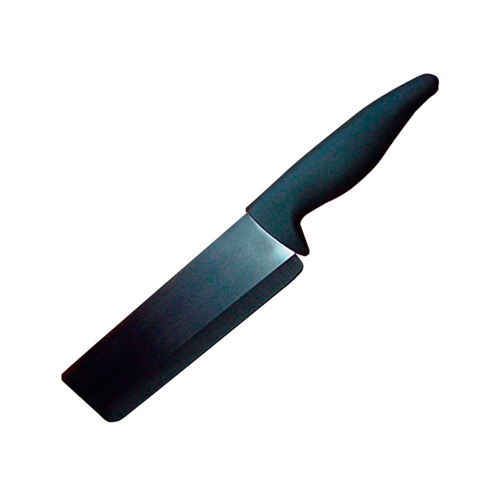 Нож для нарезки,клинок черная керамика 15,24 см, рукоять прорезиненная