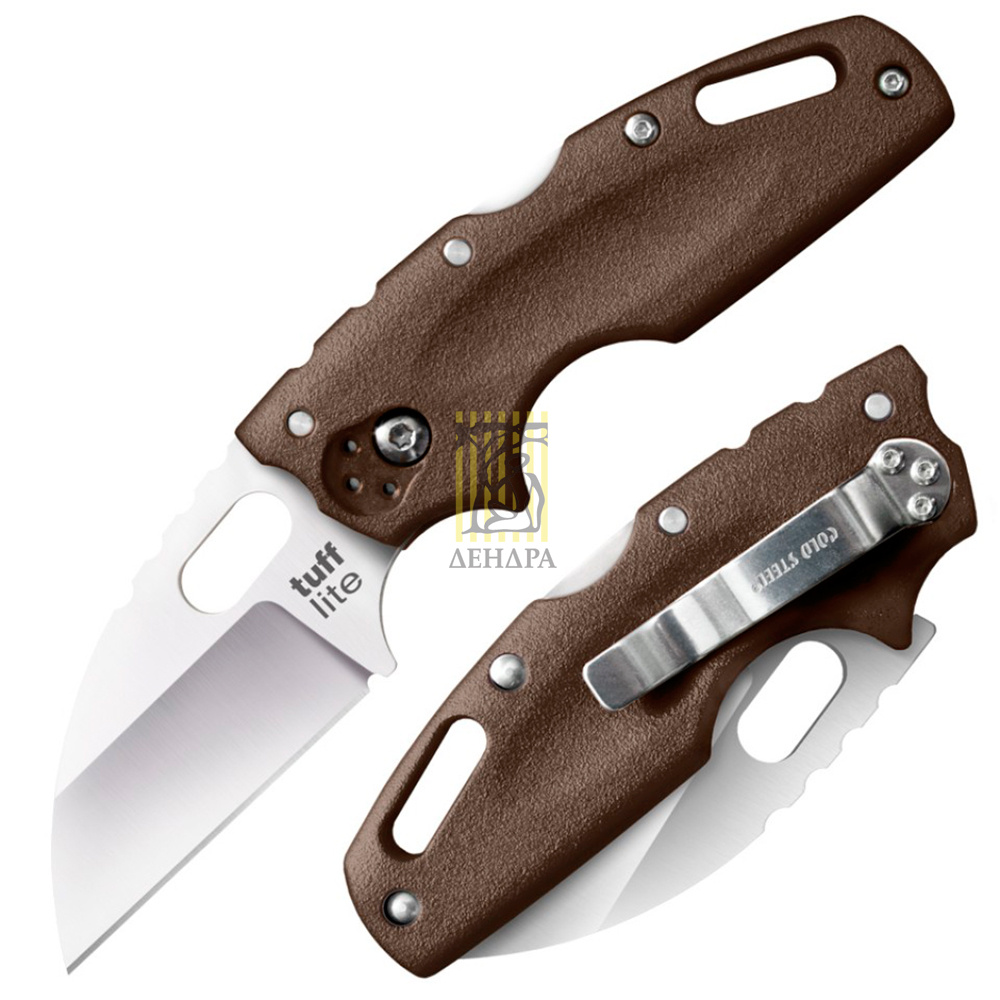 Нож Tuff Lite складной, сталь AUS 8A, длина клинка 2 1/2", рукоять Griv-Ex™, цвет коричневый, клипса
