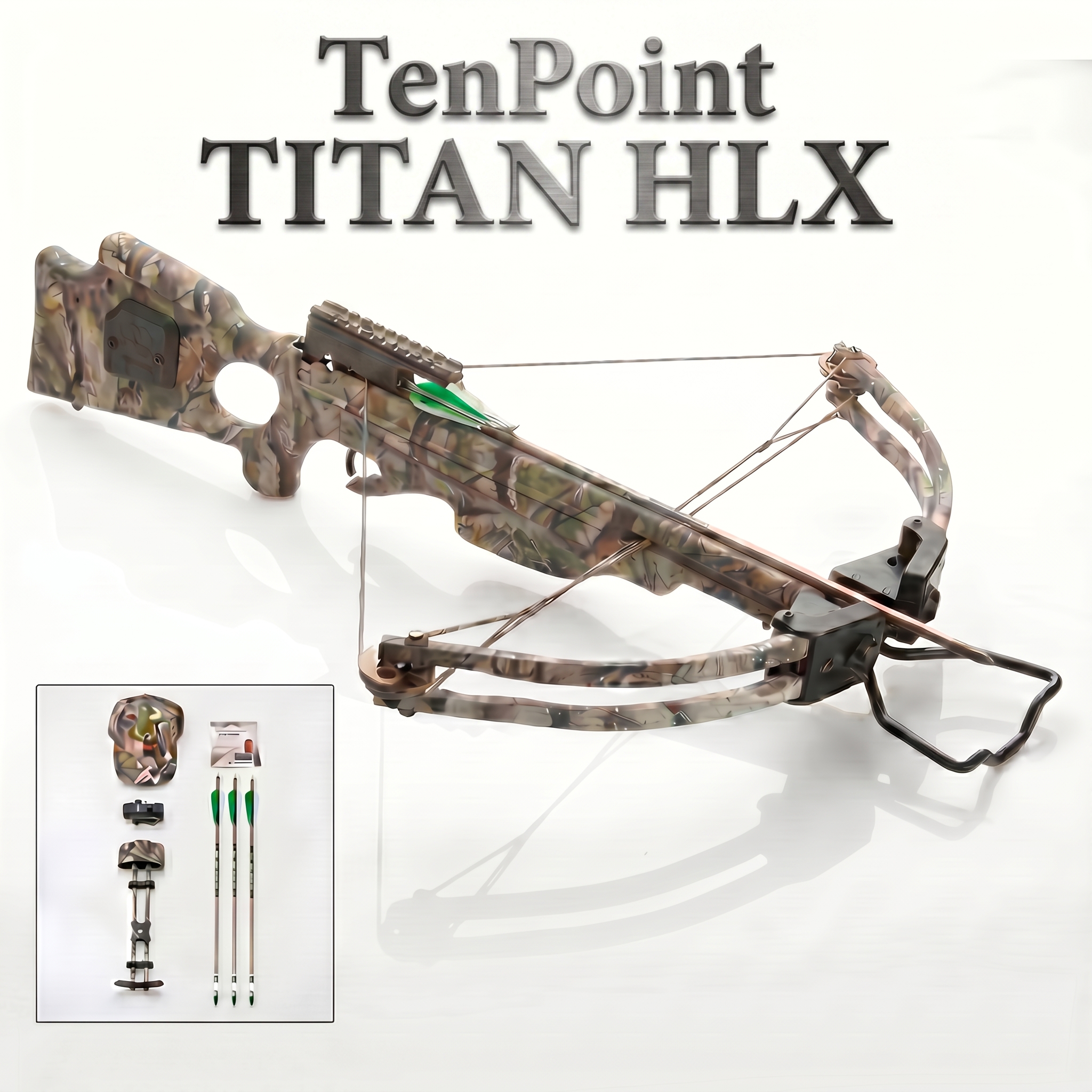 Арбалет Titan Xtreme 95Lbs с аксессуарами: прицел 3x Pro-View 2, кивер на 4 стрелы, 3 алюминиевых ст