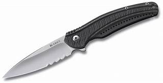 Нож Кена Аниона "Ripple" складной, сталь Acuto 440, матовый клинок,  рукоять серая, клипса