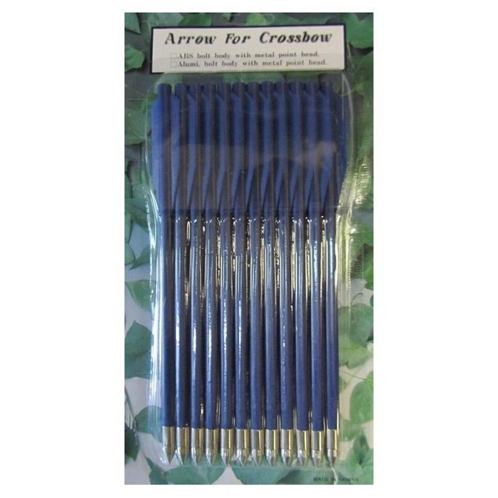 Стрелы для арбалета-пистолета, материал пластик, длина 6,5", 12 шт в комплекте пластик, цвет синий