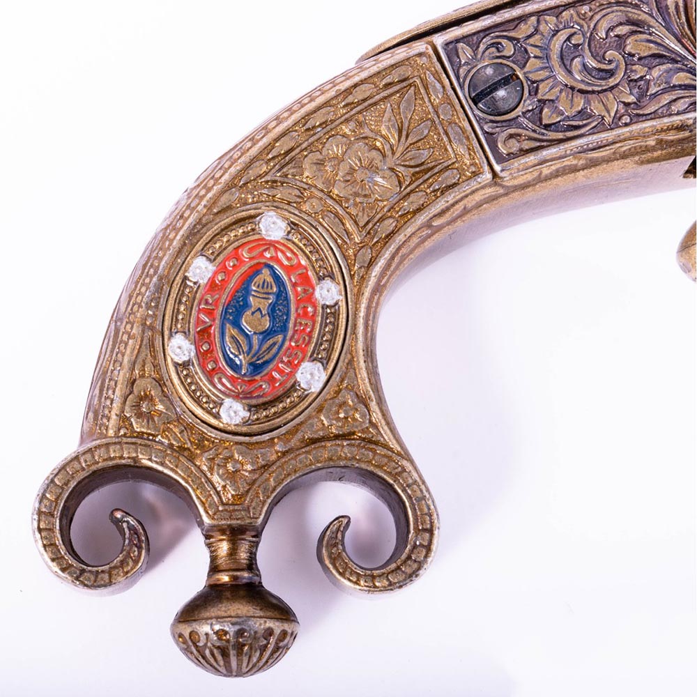 Пистолет кремневый, Шотландия, 1760 г., цвет золотистый