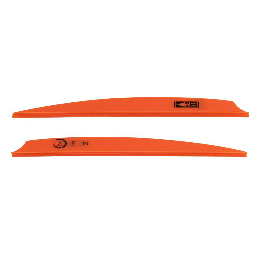 Оперение пластиковое Zen, размер 4", производитель Bohning, цвет неоново-оранжевый, 100 шт. в упаков