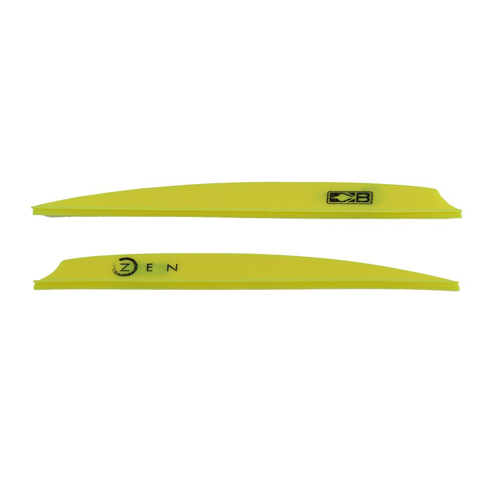 Оперение пластиковое Zen, размер 4", производитель Bohning, цвет неоново-желтый, 100 шт. в упаковке